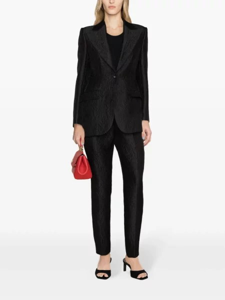 Žakardinis kelnės Dolce & Gabbana juoda