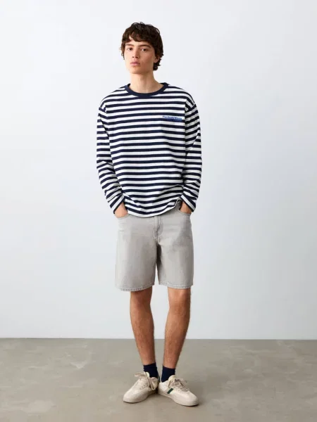 Bermudy dżinsowe denim Teen 34 MANGO TEEN szary