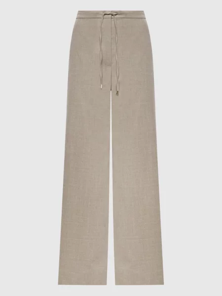 Шерстяные брюки Max Mara бежевые