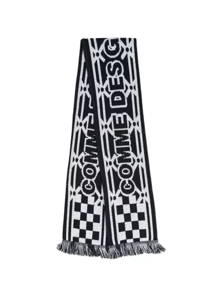 Fular Comme Des Garçons Shirt cu franjuri negru