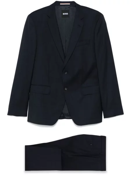 Costum Boss de lână de costum albastru