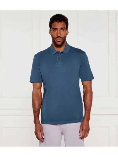 BOSS ORANGE Polo Pe__Dye albastru