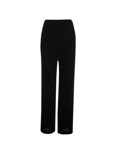 Pantaloni palazzo Weekend Max Mara de catifea negru