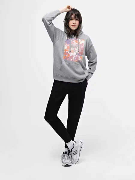 Флисовое худи Vans серое