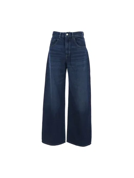Szerokie jeansy Icon Denim niebieskie