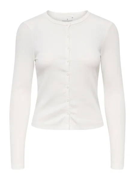 ONLY Geacă tricotată ONLBETTY' alb