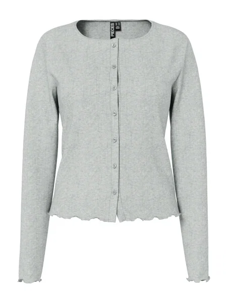 PIECES Geacă tricotată gri