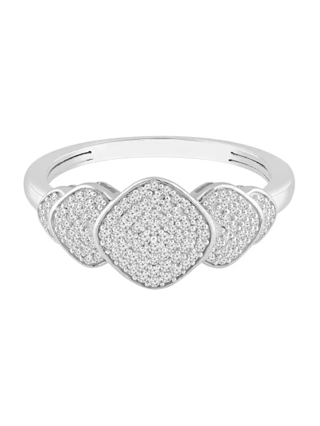 Diamant Exquis Prsteň Ring aus Weißgold mit Diamant strieborná