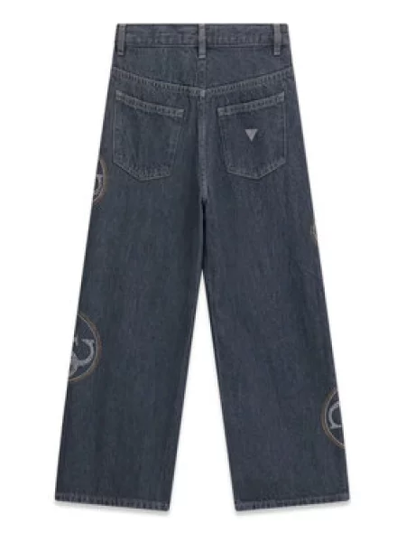 Guess Džinsai Wide Leg pilka