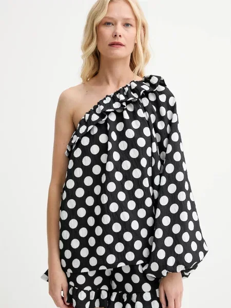 The Sleeper bluză cu imprimeu negru