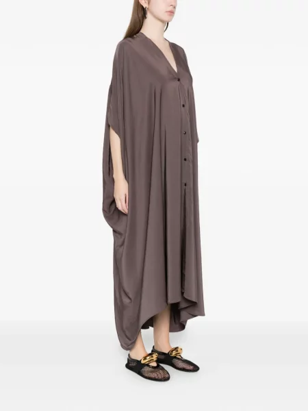 Odgovarati midi haljina Eleh s V-izrezom iznad koljena smeđa