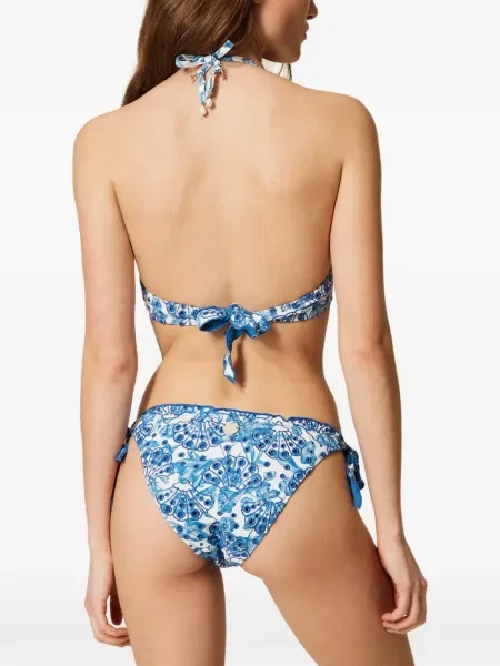 Top Twinset cu model floral albastru