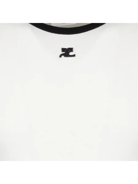 Koszulka Courreges z logo biała