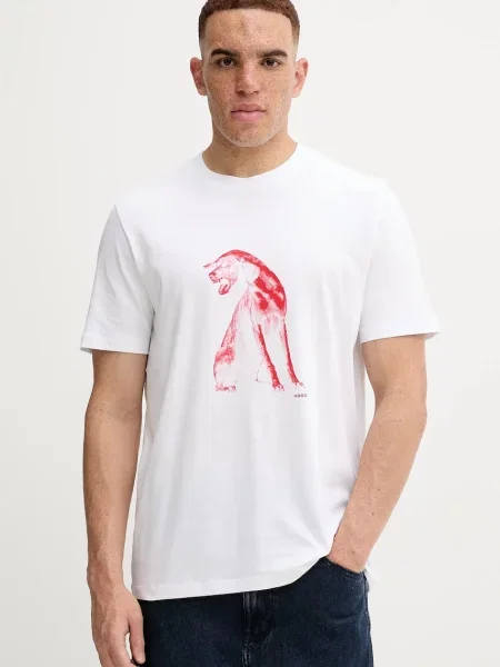 HUGO Tricou Didug roșu alb