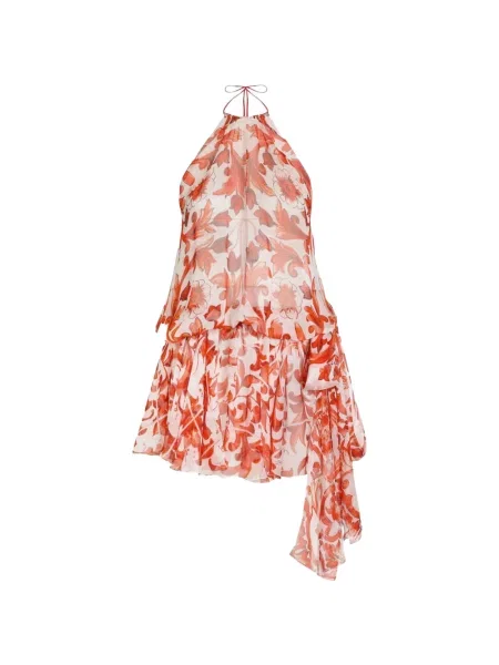 Scurt rochie Dolce & Gabbana din șifon cu imagine alb