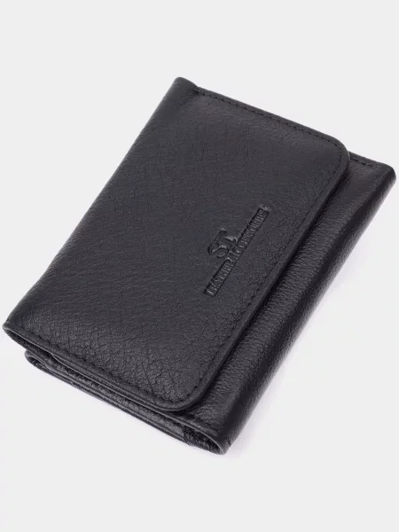 Кожаный кошелек St Leather Accessories черный