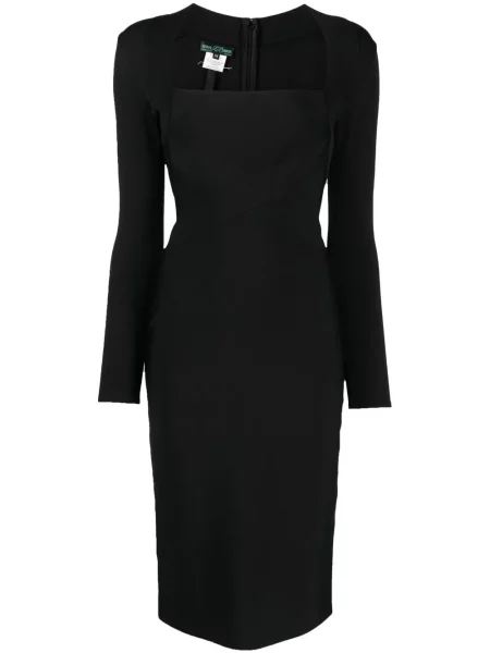 Długa sukienka maxi Herve L. Leroux garniturowa czarna