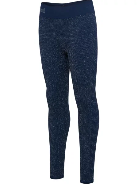 Legginsy dziewczęce Hummel Glitter niebieskie