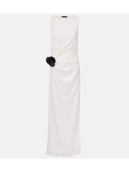 Rochie de cocktail Proenza Schouler cu model floral de costum alb