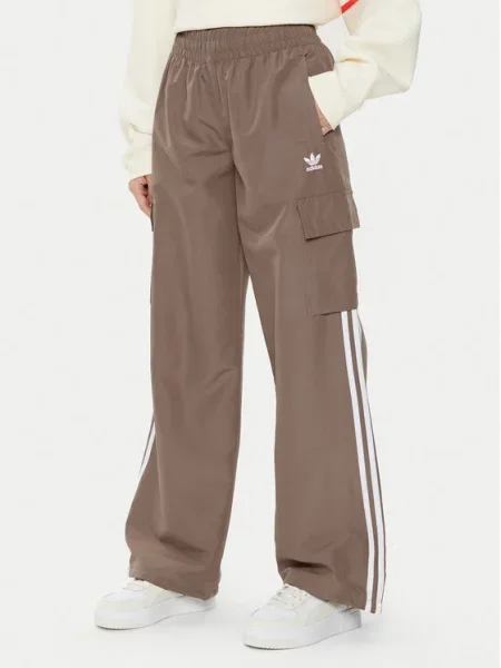Штани adidas Originals Adicolor Cargo Pants фасон cargo висока посадка бежевий
