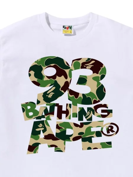Tricou A Bathing Ape® cu imagine alb