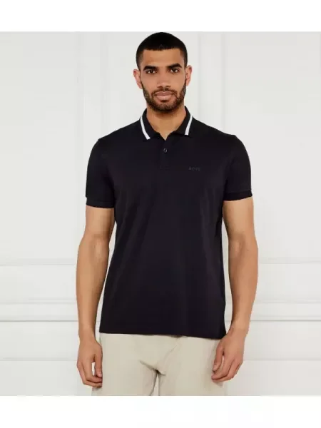 BOSS GREEN Polo Paddy AP Heritage negru