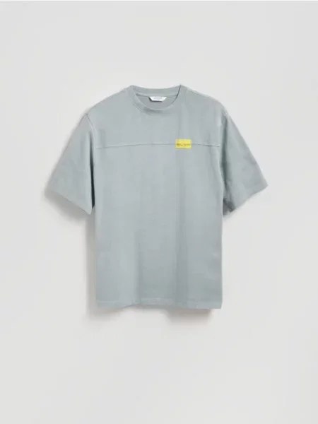 Reserved Tricou relaxed fit gri-neutru gri