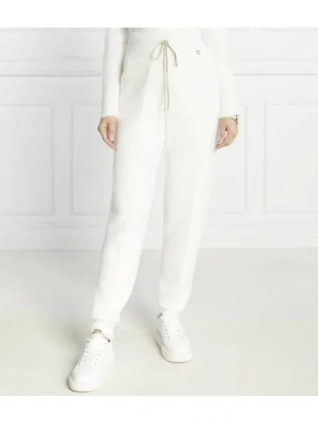TWINSET Pantaloni de tricot alb