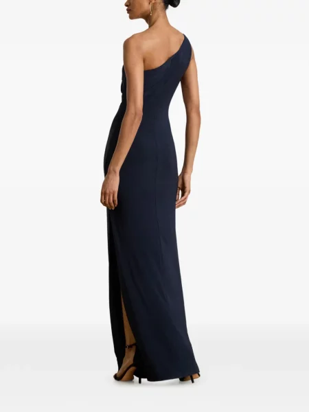 Rochie maxi Lauren Ralph Lauren cu un umăr gol albastru
