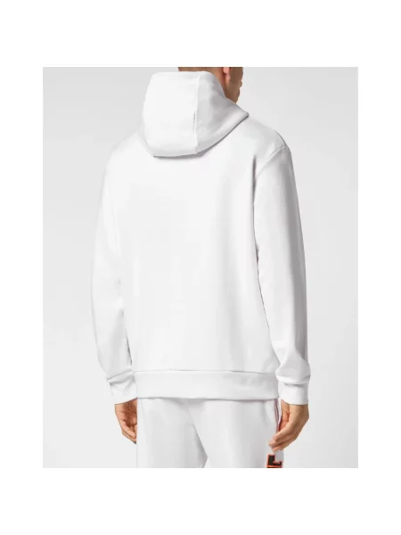 Bluza z kapturem Plein Sport z kapturem biała