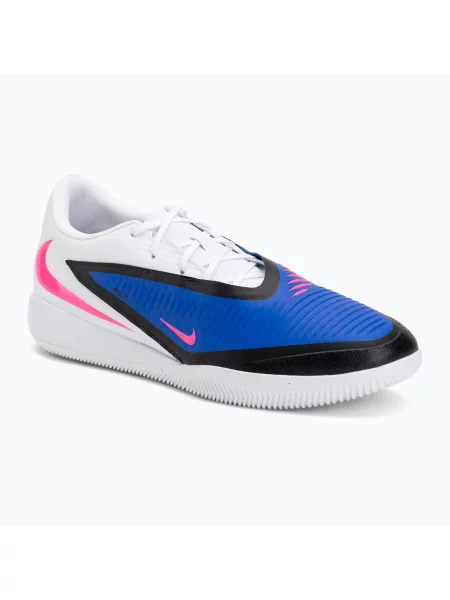 Încălțăminte de fotbal pentru bărbați Nike Phantom 6 Low Academy IC racer blue/white/pink blast alb