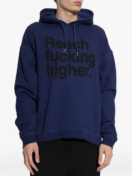 Hanorac cu glugă Dsquared2 cu imagine albastru