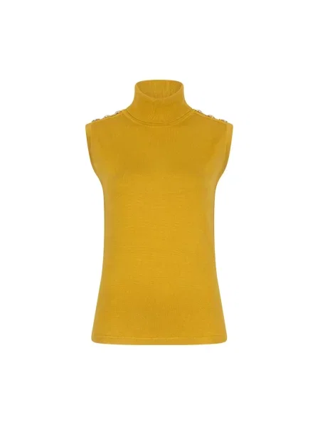 Dzianinowy golf Esqualo żółty