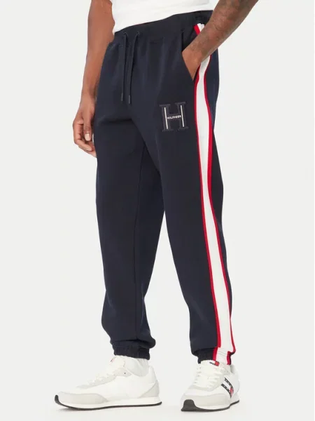 Tommy Hilfiger Долнище анцуг Pique Тъмносин