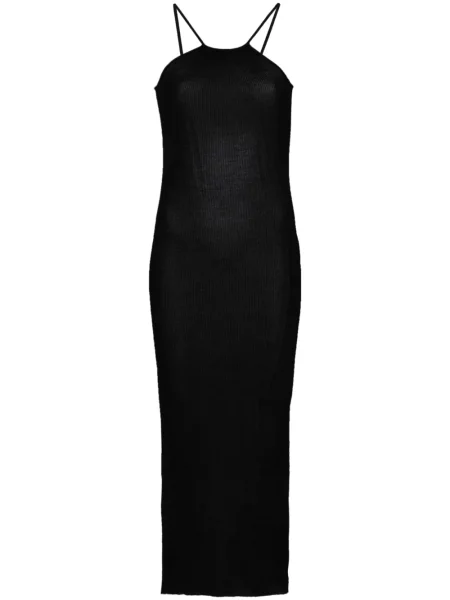 Rochie midi Rick Owens tricotate până la genunchi de costum negru
