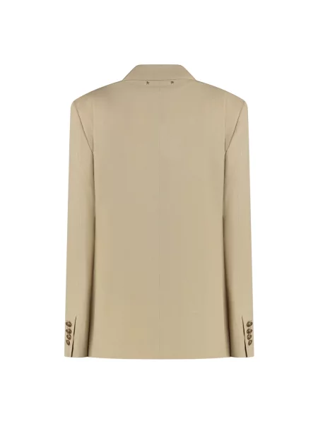 Marynarka Golden Goose wełniana dwurzędowa beżowa