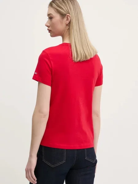 Tričko Tommy Jeans červená
