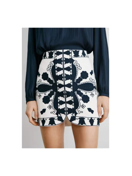 Haftowana spódnica jeansowa Pepe Jeans czarna