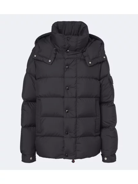 Geacă cu puf Moncler cu glugă negru