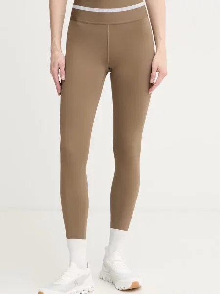 Calvin Klein Performance legginsy sportowe brązowe