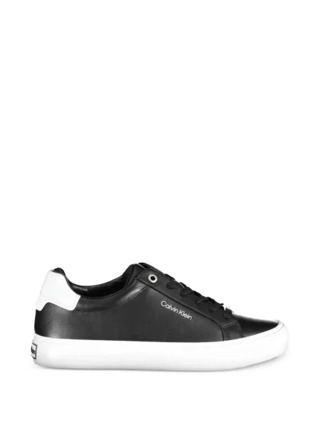 Sneakerși Calvin Klein cu șireturi din dantelă negru