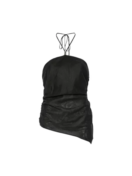 Halter top Semicouture z dekoltem halter czarny