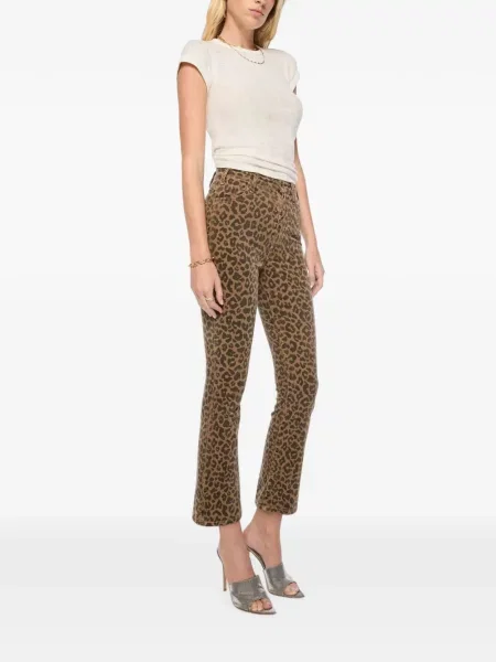 Blugi Mother cu imagine cu model leopard maro