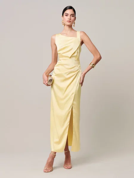 Sável Rochie de seară Carey pastel galben