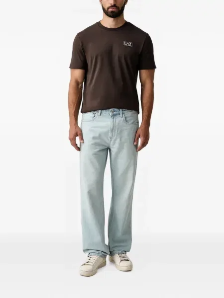 Μπλούζα Ea7 Emporio Armani με αυτόγραφο καφέ