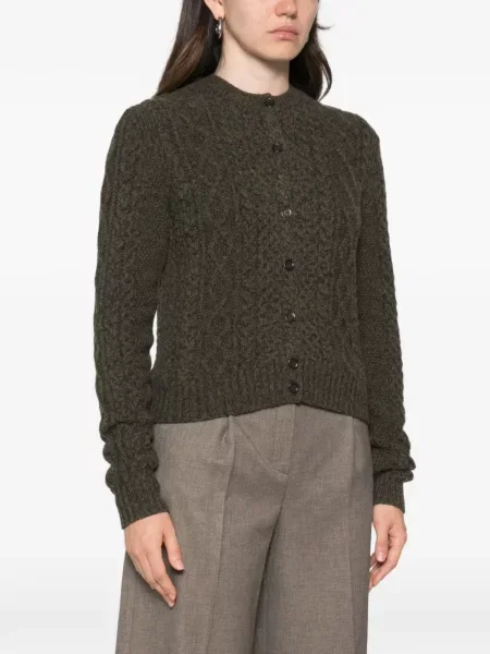 Cardigan Bompard tricotate verde