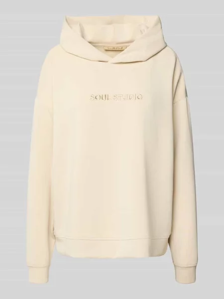 Bluza z kapturem z obniżonymi ramionami Smith And Soul biała