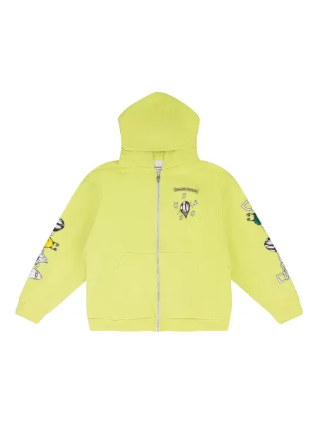 Bluza z kapturem dziecięca Chrome Hearts zielona