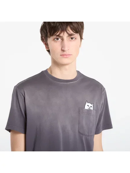 Tričko RIPNDIP Lord Nermal Pocket Tee Charcoal Vintage Wash M šedé