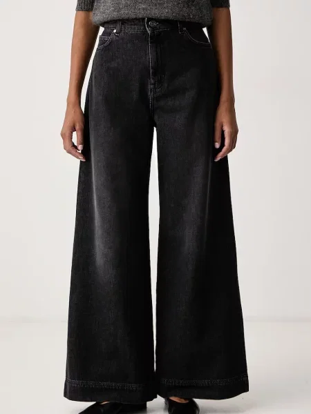 Weekend Max Mara blugi wide leg pentru femei WKDCIRO negru